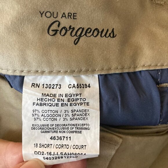 Womens Lee Modern Curvy Fit Trouser Khaki No‎ Gap Waist Band Tan 18 Short NWT - Picture 7 of 11